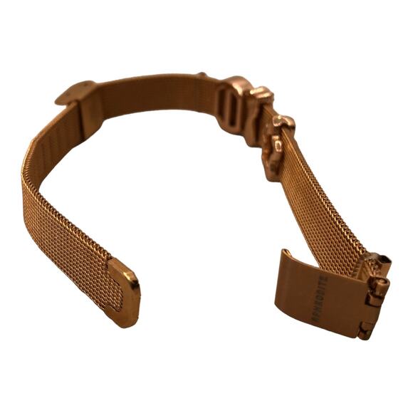 Aphrodite NIB Rose Gold Mesh Charm Bracelet Peace Sign, Pineapple, Flower Charms - Picture 8 of 16